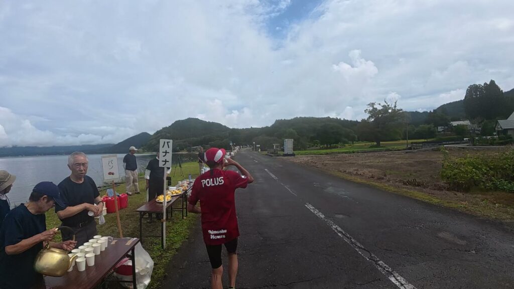 35km過ぎの給水所